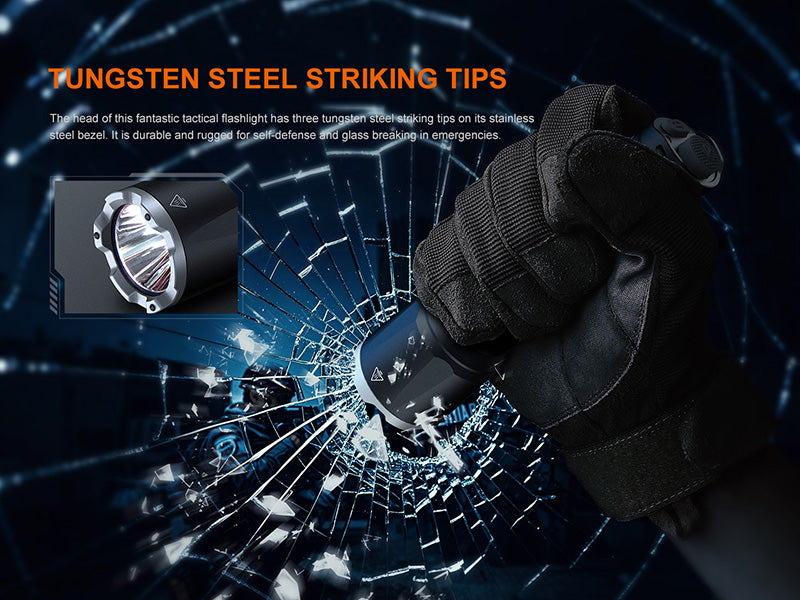 Lampe Torche tactique Fenix TK17 - 3600Lumens - Double Interrupteur - Rechageable USB-C - NYCTALOPE