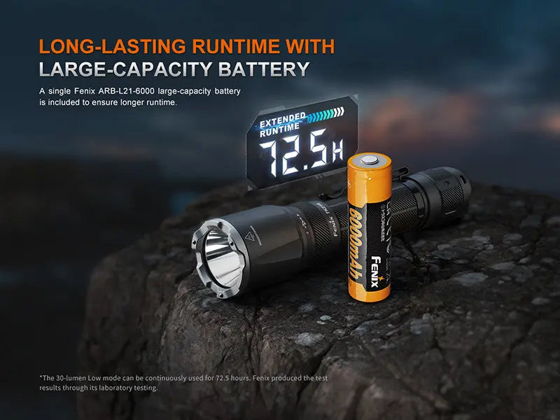 Lampe Torche tactique Fenix TK21R - 3600Lumens - Double Interrupteur - Rechageable USB-C - batterie 21700  NYCTALOPE  