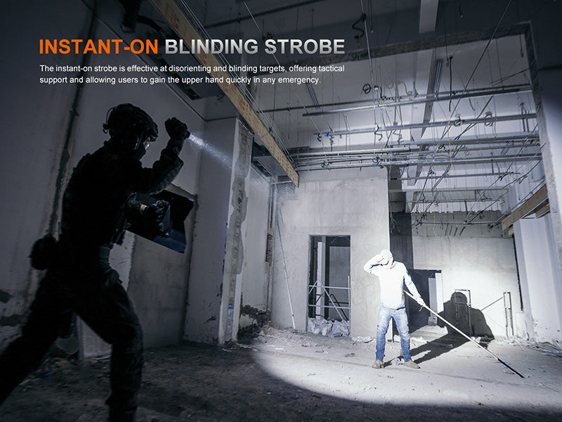 Lampe Torche tactique Fenix TK21R - 3600Lumens - Double Interrupteur - Rechageable USB-C - batterie 21700  NYCTALOPE  