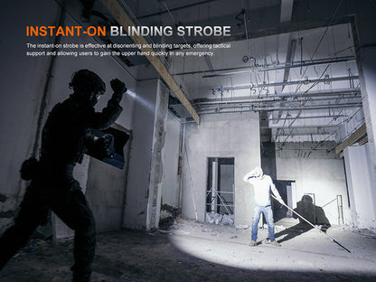 Lampe Torche tactique Fenix TK21R - 3600Lumens - Double Interrupteur - Rechageable USB-C - batterie 21700  NYCTALOPE  