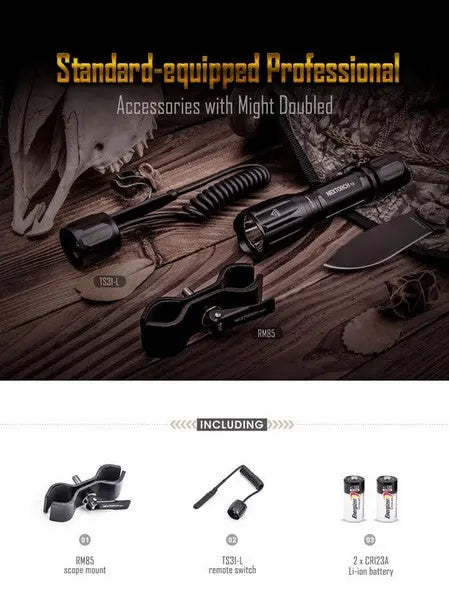 Lampe Torche tactique Nextorch T5 SET - 760 Lumens - Kit chasse  NYCTALOPE  