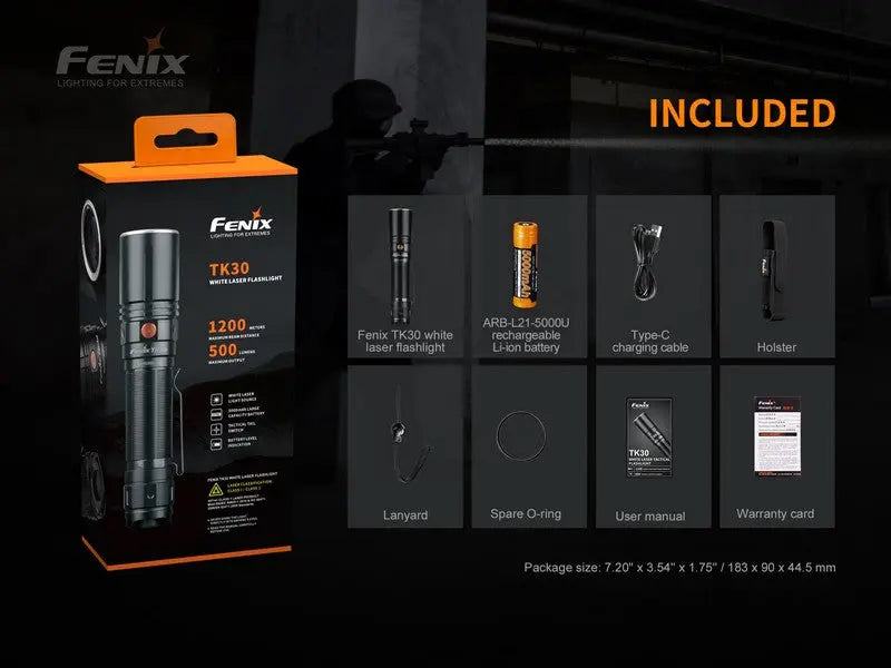 Lampe Torche tactique laser Fenix TK30 – 500 Lumens  NYCTALOPE  