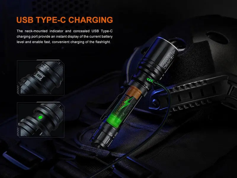 Lampe Torche tactique laser Fenix TK30R – 500 Lumens rechargeable USB-C  NYCTALOPE  