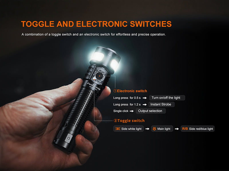Lampe Torche Fenix LD35R - 1800 Lumens - Trois Sources Lumineuses - Rechargeable USB-C Fenix