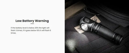 Lampe angle droit multifonctions Nextorch P10 1400 Lumens lumière rouge et bleue  NYCTALOPE  