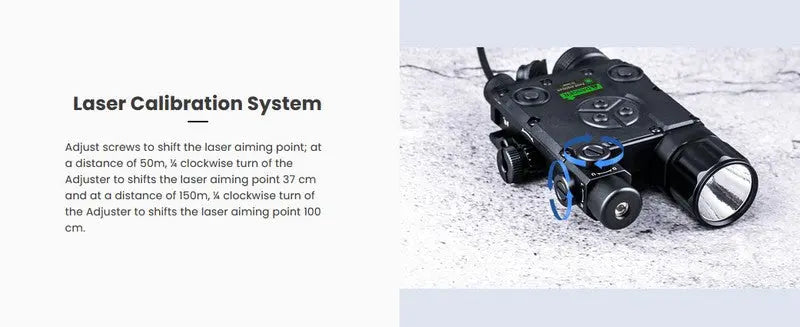 Lampe arme à feu Nextorch WL60 - 700Lumens - laser vert - Fixation sur rail  NYCTALOPE  