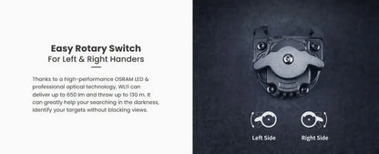 Lampe arme de poing Nextorch WL11 - 650 Lumens - Fixation sur rail  NYCTALOPE  