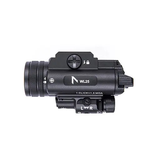 Lampe arme de poing Nextorch WL25 - 1200 Lumens - Laser Vert Intégré - Compatible Multi-Rails  NYCTALOPE  