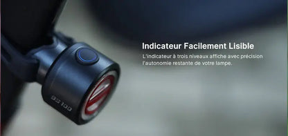 Lampe arrière pour Vélo et VTT Olight  BS100 - 100 Lumens  NYCTALOPE  