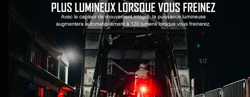 Lampe arrière pour Vélo et VTT Olight RN120C - 120 Lumens  NYCTALOPE  