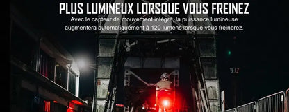 Lampe arrière pour Vélo et VTT Olight RN120C - 120 Lumens  NYCTALOPE  