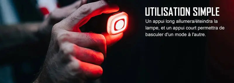 Lampe arrière pour Vélo et VTT Olight RN120C - 120 Lumens  NYCTALOPE  