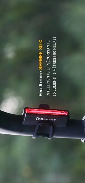 Lampe arrière pour Vélo et VTT Olight SEEMEE 30C – 30 Lumens  NYCTALOPE  