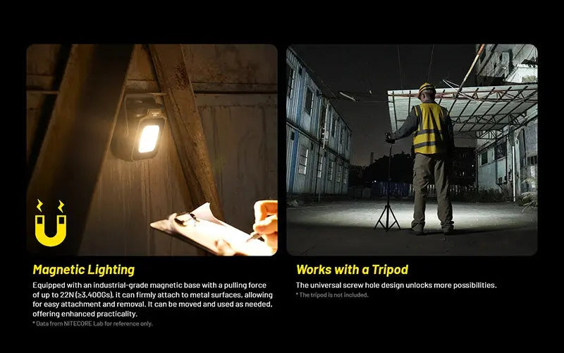 Lampe de Travail Nitecore NWL30 3000 Lumens - 3 en 1 - Anti-moustique - Powerbank - Orientable 360°  - Rechargeable USB-C - NYCTALOPE