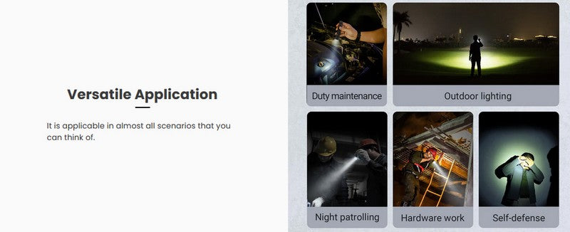 Lampe torche tactique Nextorch E51C - 1600 Lumens - rechargeable USB-C  NYCTALOPE  