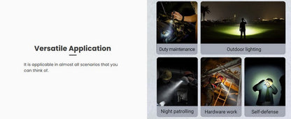 Lampe torche tactique Nextorch E51C - 1600 Lumens - rechargeable USB-C  NYCTALOPE  