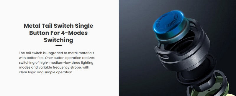 Lampe torche tactique Nextorch E51C - 1600 Lumens - rechargeable USB-C  NYCTALOPE  