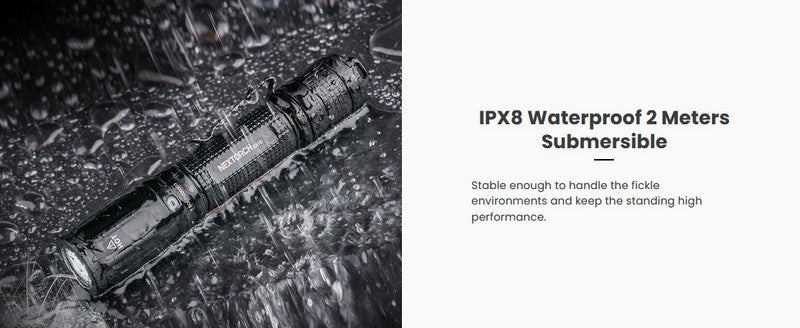 Lampe torche tactique Nextorch E51C - 1600 Lumens - rechargeable USB-C  NYCTALOPE  