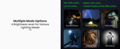 Lampe torche tactique Nextorch E52C - 3000 Lumens - rechargeable USB-C  NYCTALOPE  