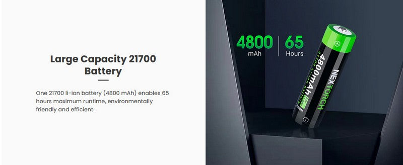 Lampe torche tactique Nextorch E52C - 3000 Lumens - rechargeable USB-C  NYCTALOPE  