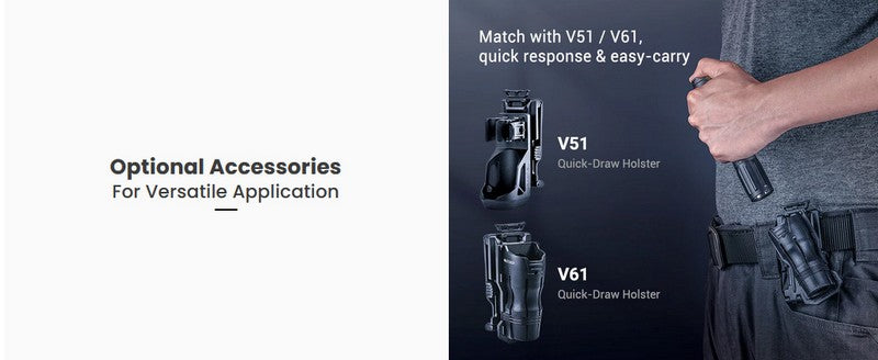 Lampe torche tactique Nextorch E52C - 3000 Lumens - rechargeable USB-C  NYCTALOPE  