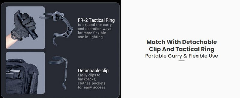 Lampe torche tactique Nextorch E52C - 3000 Lumens - rechargeable USB-C  NYCTALOPE  