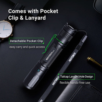 Lampe torche tactique Nextorch E51D - 2100 Lumens - rechargeable USB-C  NYCTALOPE  