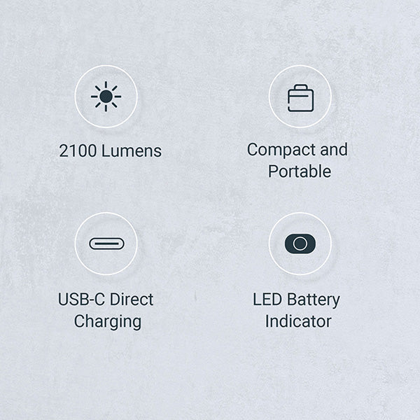 Lampe torche tactique Nextorch E51D - 2100 Lumens - rechargeable USB-C  NYCTALOPE  