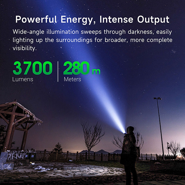 Lampe torche tactique Nextorch E52D - 3700Lumens - rechargeable USB-C  NYCTALOPE  