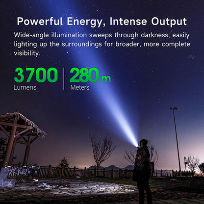 Lampe torche tactique Nextorch E52D - 3700Lumens - rechargeable USB-C  NYCTALOPE  