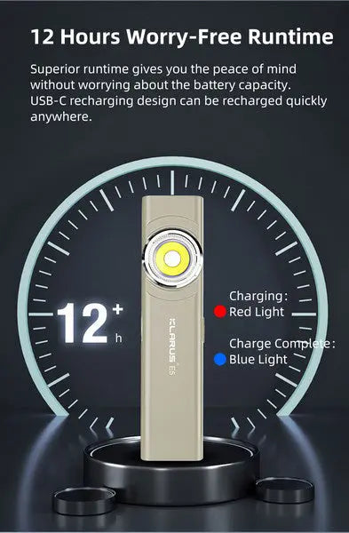 Lampe de poche de travail Klarus E5 - 600 Lumens - NYCTALOPE