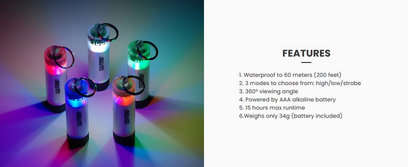 Lampe Nextorch GT-AAA Signal Light - haute intensité étanche jusqu'à 60 mètres  NYCTALOPE  