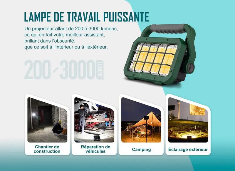 Lampe de travail lanterne Olight Odiance - 3000 Lumens projecteur rechargeable  NYCTALOPE  