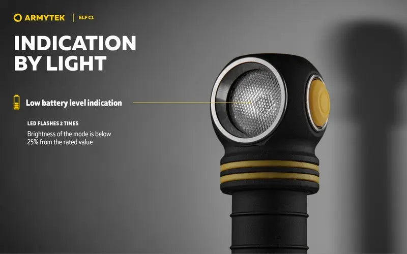 Lampe frontale Armytek Elf C1 USB-C - 1000 / 930 Lumens - White & Warm - NYCTALOPE