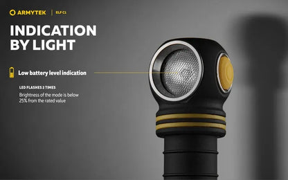 Lampe frontale Armytek Elf C1 USB-C - 1000 / 930 Lumens - White & Warm - NYCTALOPE