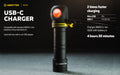 Lampe frontale Armytek Elf C2 USB-C - 1023 Lumens - Warm - NYCTALOPE
