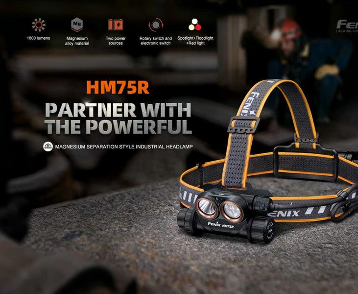 Lampe Frontale Fenix HM75R - 1600 Lumens  NYCTALOPE  