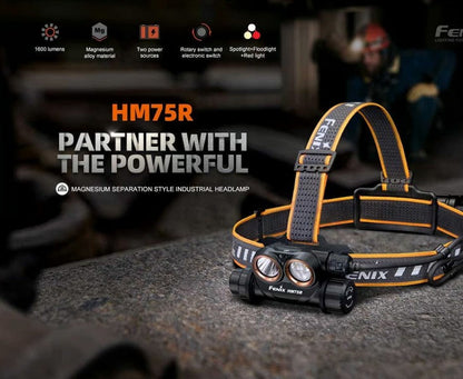 Lampe Frontale Fenix HM75R - 1600 Lumens  NYCTALOPE  