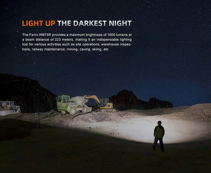 Lampe Frontale Fenix HM75R - 1600 Lumens  NYCTALOPE  
