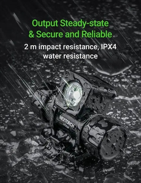 Lampe frontale Nextorch oStar - 500 Lumens - multifonctions pour casque de chantier et tactique  NYCTALOPE  