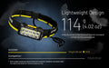 Lampe frontale Nitecore HU2000 - 2000 Lumens - S'alimente en USB-C  NYCTALOPE  