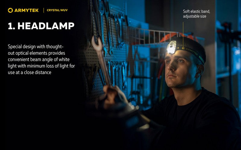 Lampe Armytek Crystal WUV - 150 Lumens Blanc + UV  NYCTALOPE  