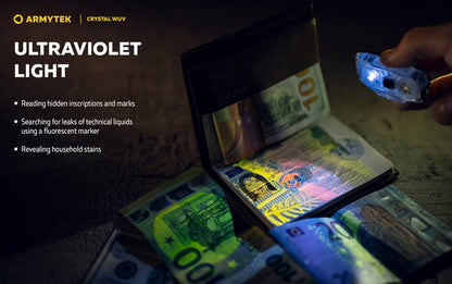 Lampe Armytek Crystal WUV - 150 Lumens Blanc + UV  NYCTALOPE  