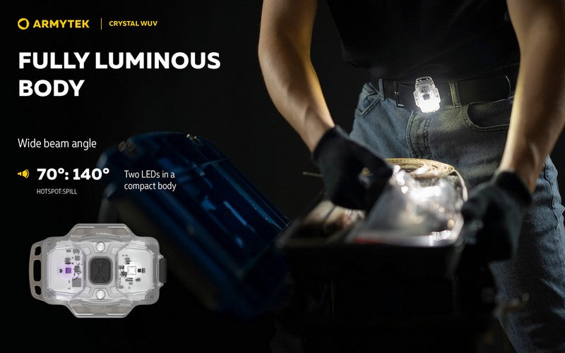 Lampe Armytek Crystal WUV - 150 Lumens Blanc + UV  NYCTALOPE  