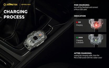 Lampe Armytek Crystal WUV - 150 Lumens Blanc + UV  NYCTALOPE  