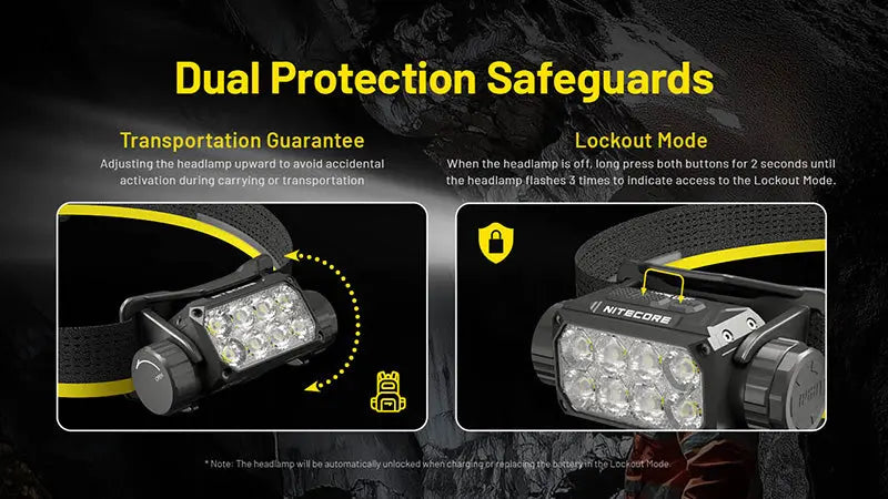 Lampe frontale professionnelle Nitecore HC75 UHE 300 Lumens rechargeable USB-C - Lumière rouge - NYCTALOPE
