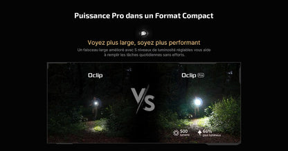 Olight Oclip PRO 500 Lumens - lampe gilet tactique lumière rouge rechargeable  NYCTALOPE  
