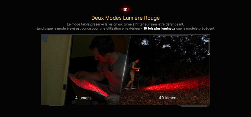 Olight Oclip PRO 500 Lumens - lampe gilet tactique lumière rouge rechargeable  NYCTALOPE  