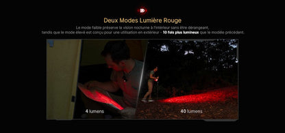 Olight Oclip PRO 500 Lumens - lampe gilet tactique lumière rouge rechargeable  NYCTALOPE  