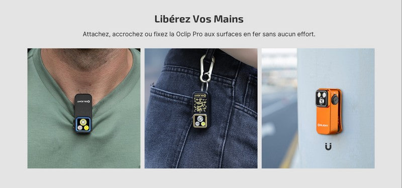 Olight Oclip PRO 500 Lumens - lampe gilet tactique lumière rouge rechargeable  NYCTALOPE  